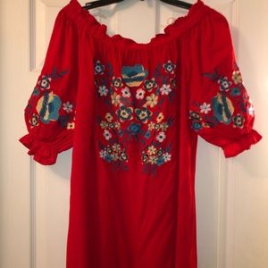 Floral off the shoulder dress